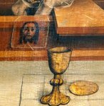 Face of Jesus on veil by Michael Wolgemut, teacher of Albrecht Durer. The “Veil of Veronica” in artwork before 1the early 1500’s resemble the “Il Volto Santo” of Manoppello.
