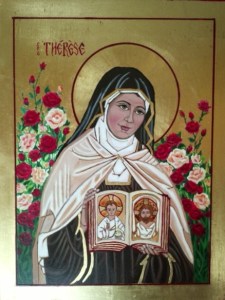 St. Therese of The Child Jesus and The Holy Face Icon by Patricia Enk