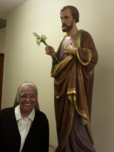 Teresian Sr. Martha and her beloved St. Joseph.