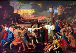 Adoration of the Golden Calf by Nicholas Poussin