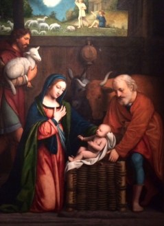 Adoration of the Christ Child and Annunciation to the Shepherds by Bernardino Luini