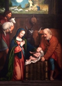 Adoration of the Christ Child and Annunciation to the Shepherds by Bernardino Luini