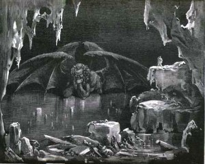 Gustav Dore's illustration of Canto 34 of Dante's Inferno
