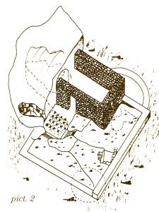 Diagram of the Home of Loreto and the Grotto at Nazareth in the Holy Land highlighting that the two parts were contiguous and coexisted. 
