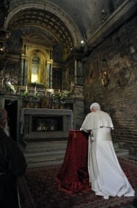 Pope Benedict XVI in the Holy House of Loreto