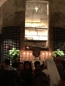 Altar in front of the tomb of St. Francis of Assisi