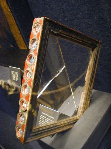 The reliquary frame which held the Veronica Veil on display in the Vatican Museum.